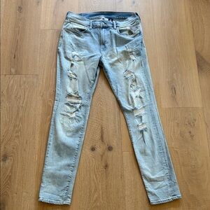 Stylish Light Blue Distressed H&M Skinny Jeans